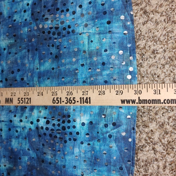 Luciano Visconti Abstract Dot Patterned Button-down Shirt Blue Silver L - Picture 13 of 15